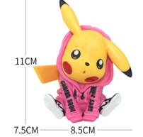Pikachu hoodie rose – 11 cm