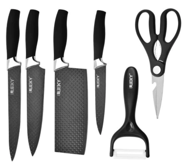 Ensemble de couteaux en acier Lucky 6 pièces