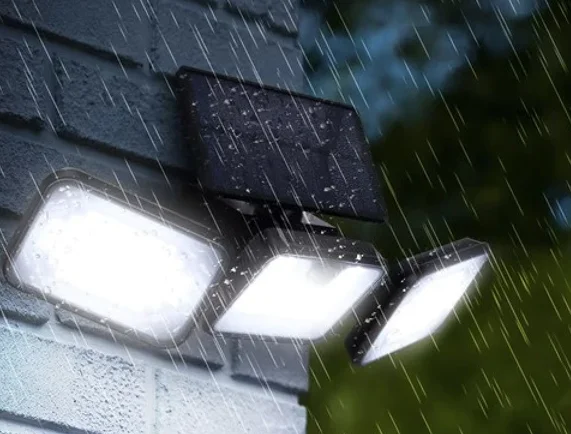 Lampe de jardin solaire 180 LED – extérieur avec capteur de mouvement et de crépuscule  - AkiraHardware