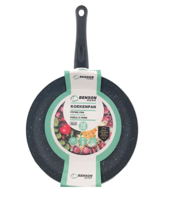 Benson Home Padella 28 cm rivestimento antiaderente in allumin, Padella + Pentola, Argento - AkiraHardware