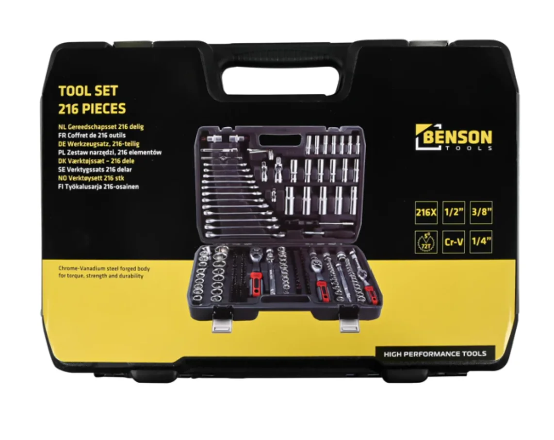 Coffret d'outils 216 pièces Benson Tools - AkiraHardware