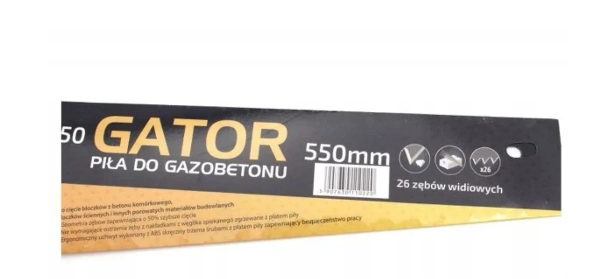 BRICOLINE Scie à béton cellulaire GATOR-550mm, 26 dents - AkiraHardware