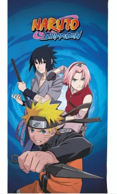 AYMAX Serviette de plage - Naruto Et Ses Amis - Noir - AkiraHardware