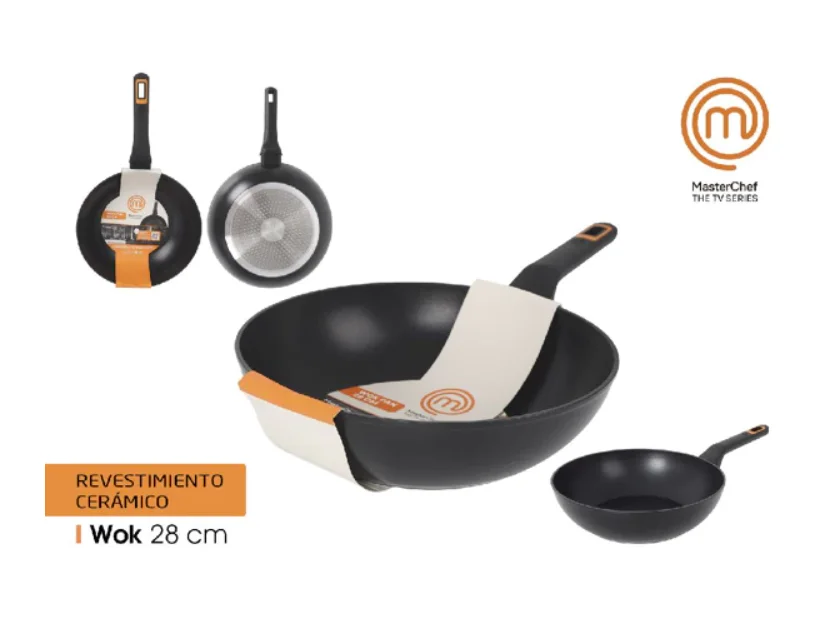 Sartén WOK MASTERCHEF Aluminio Forjado de 28 cm 2C SOL159103156 - AkiraHardware