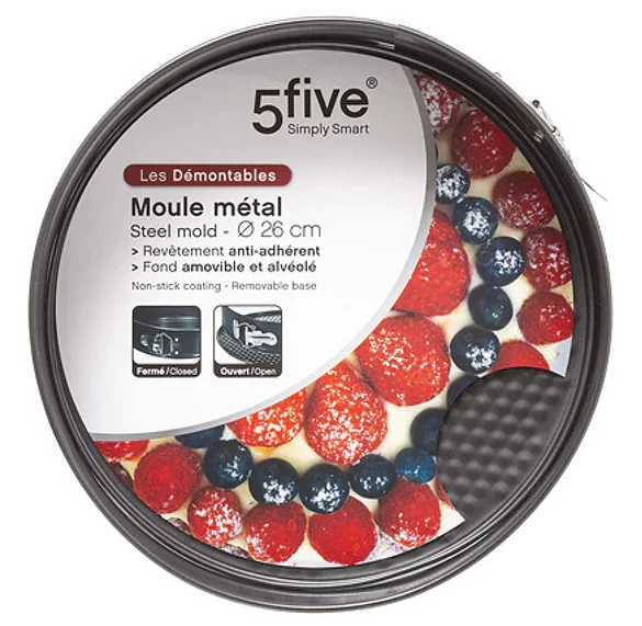 moule démontable rond diamètre 26cm noir - AkiraHardware